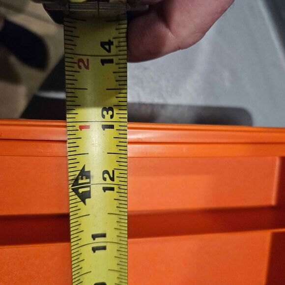 TupperCraft TupperWare 1421-4 Orange Tackle Box Craft Box Sewing Box 9"x13" - Picture 4 of 8